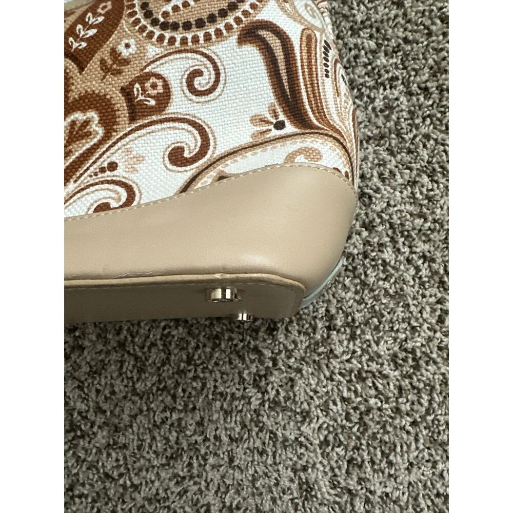 Spartina 449 Tapestry And Leather Bucket Bag Shoulder Purse
